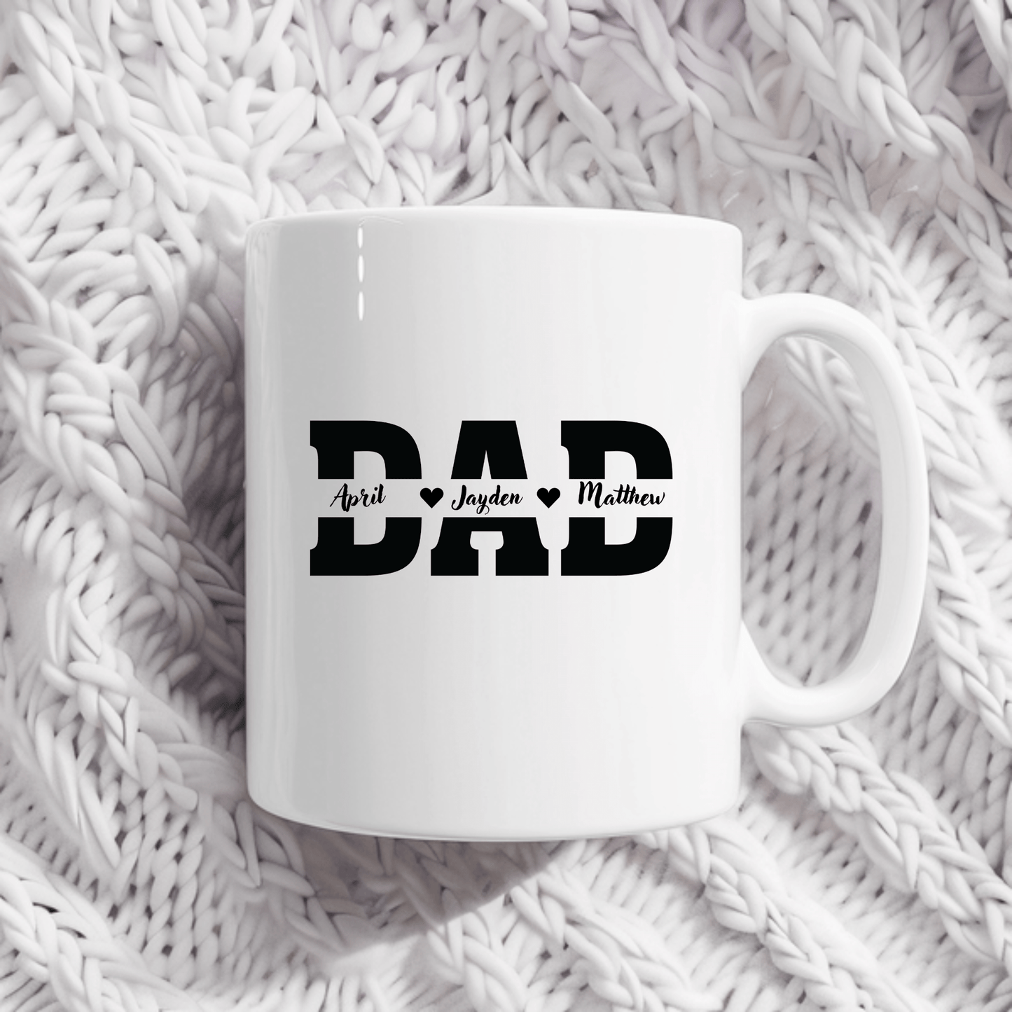 Personalised Dad Mug with kids names