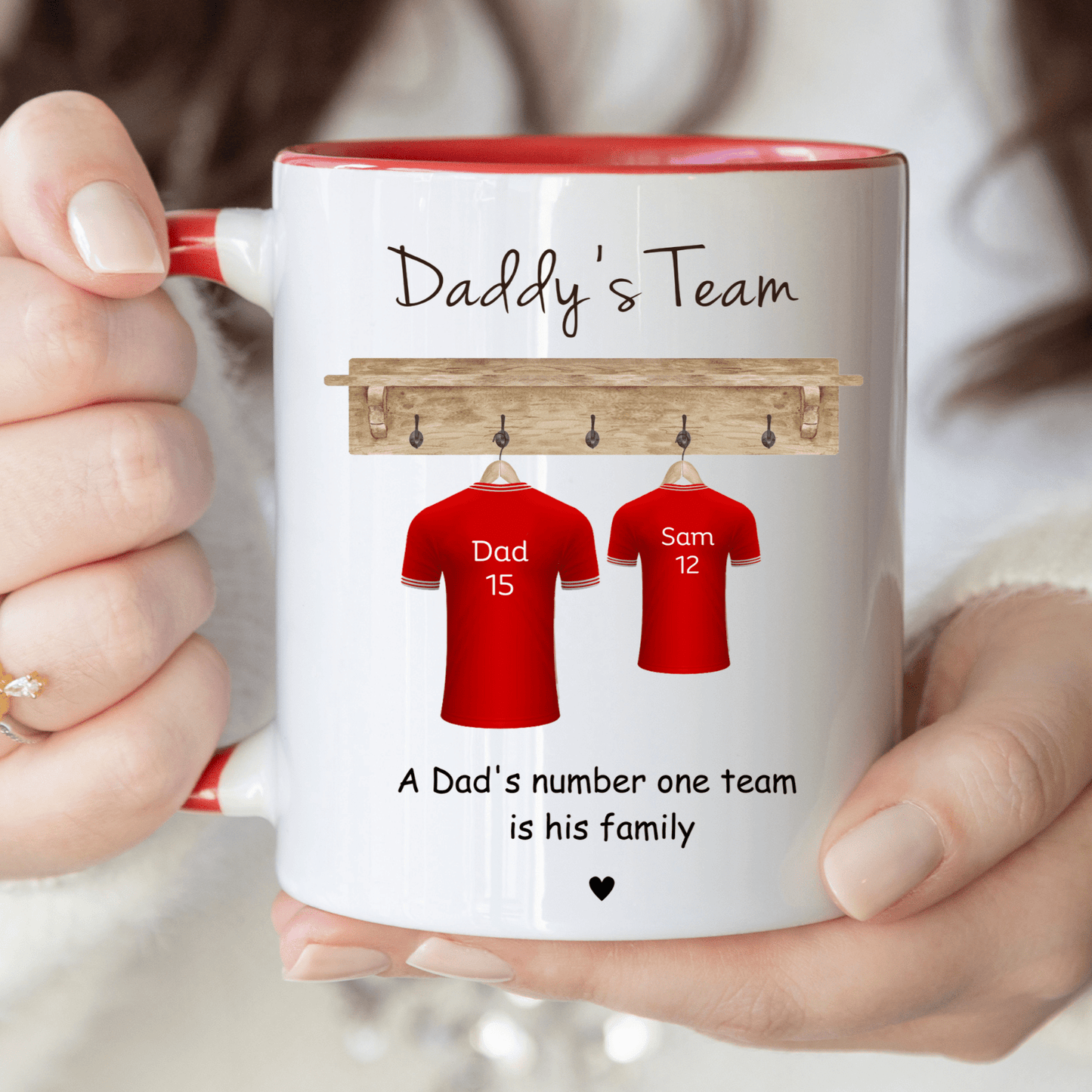 personalised Daddys team mug