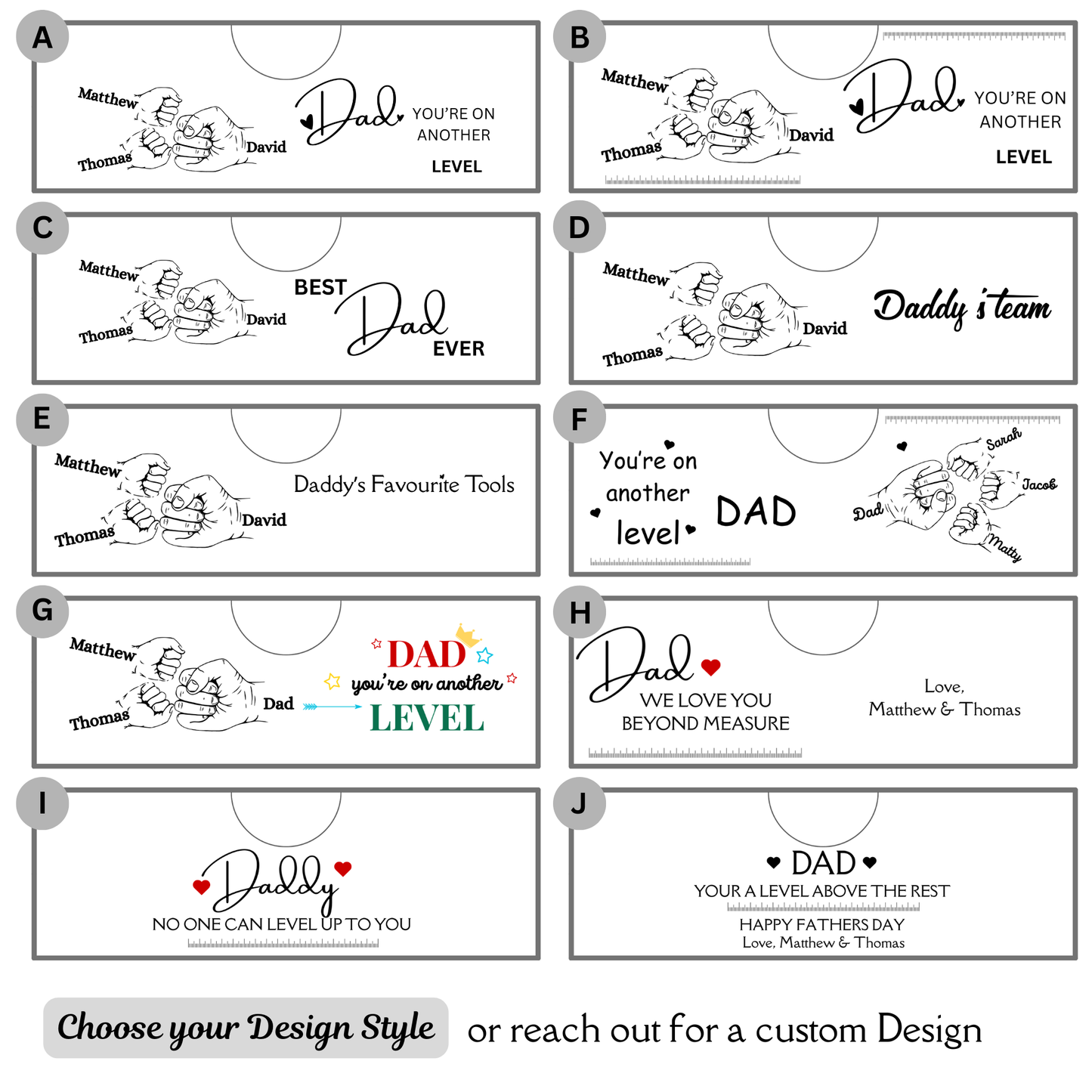design choice for Personalised Spirit level bottle opener Level tool for Dad Tool box gift for dad Custom Level bottle opener for Dad