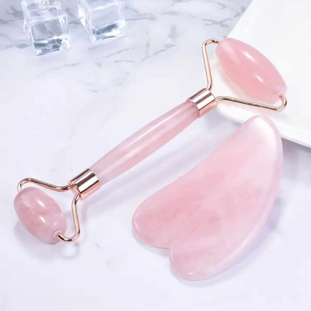 Rose Quartz Sculpting Gua Sha Set