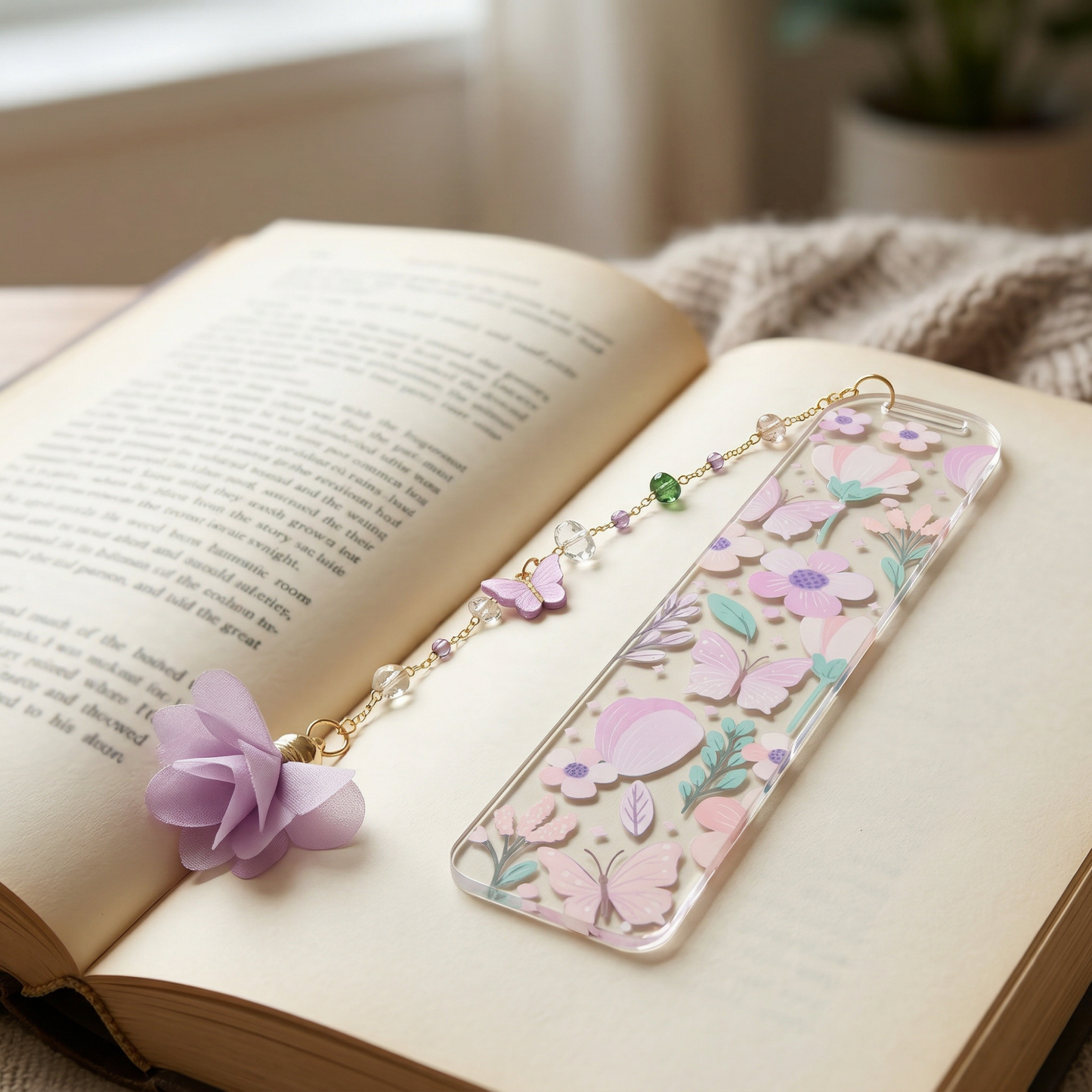 butterfly aesthetic bookmark for readers