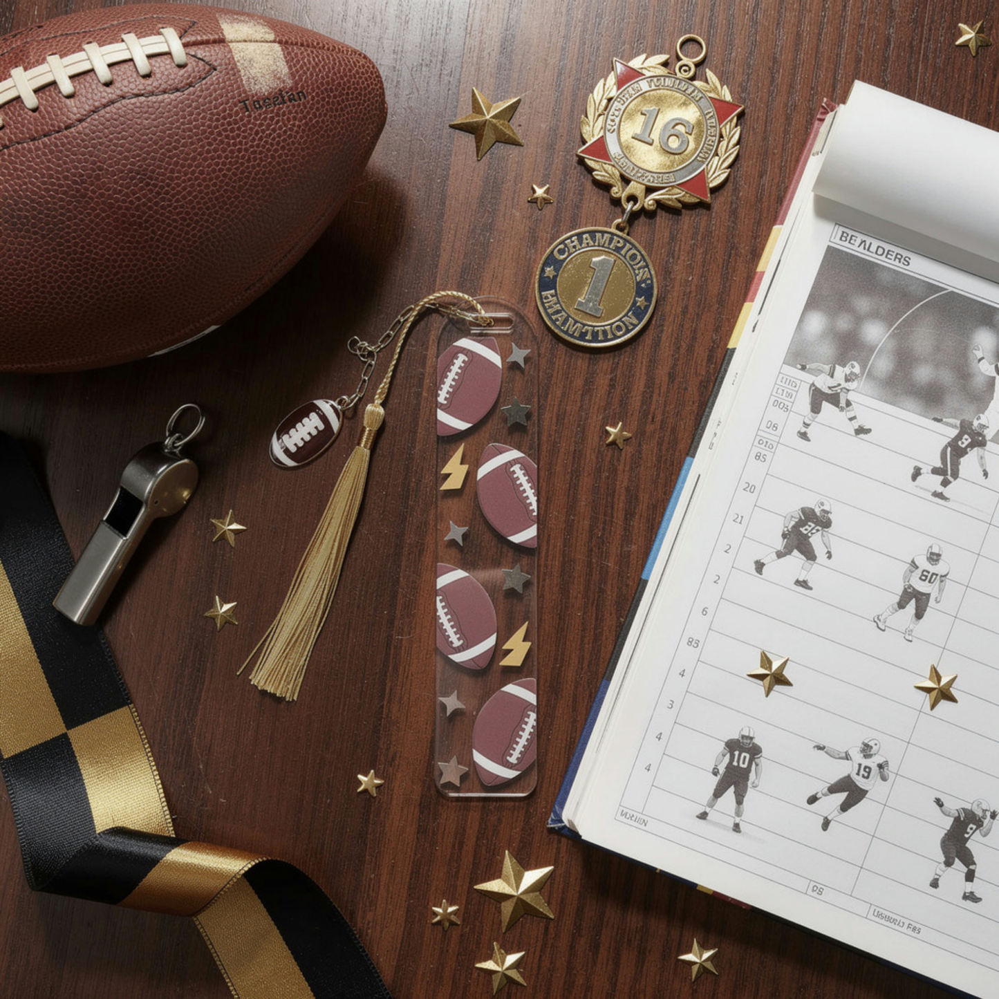 Football Bookmark. Football Lover Bookmark. Football Book Lover Gift. Football Coach Gift. Football Team Gift