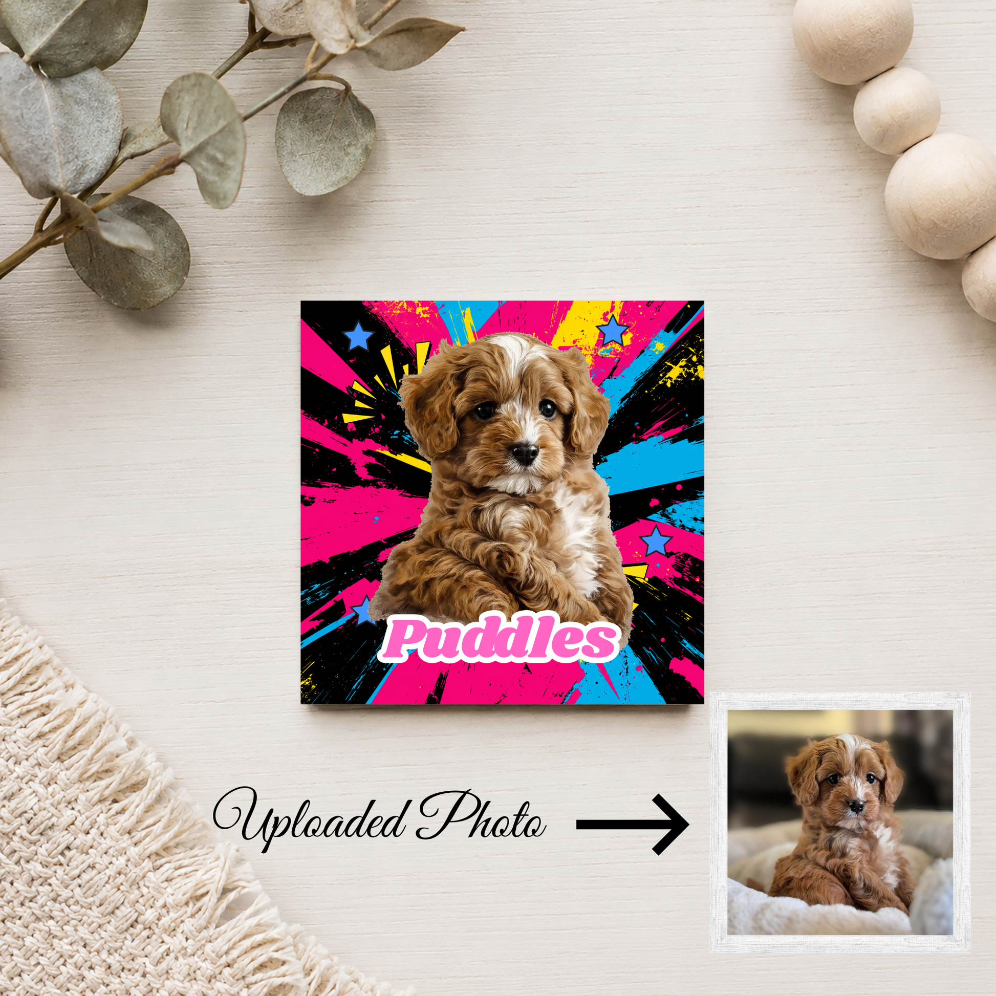 Comic Style Pet Magnet Custom Pet Photo Ceramic Magnet Pet Portrait Fridge Magnet Pet Photo Magnet Custom Pet Portrait Ceramic Fridge Magnet
