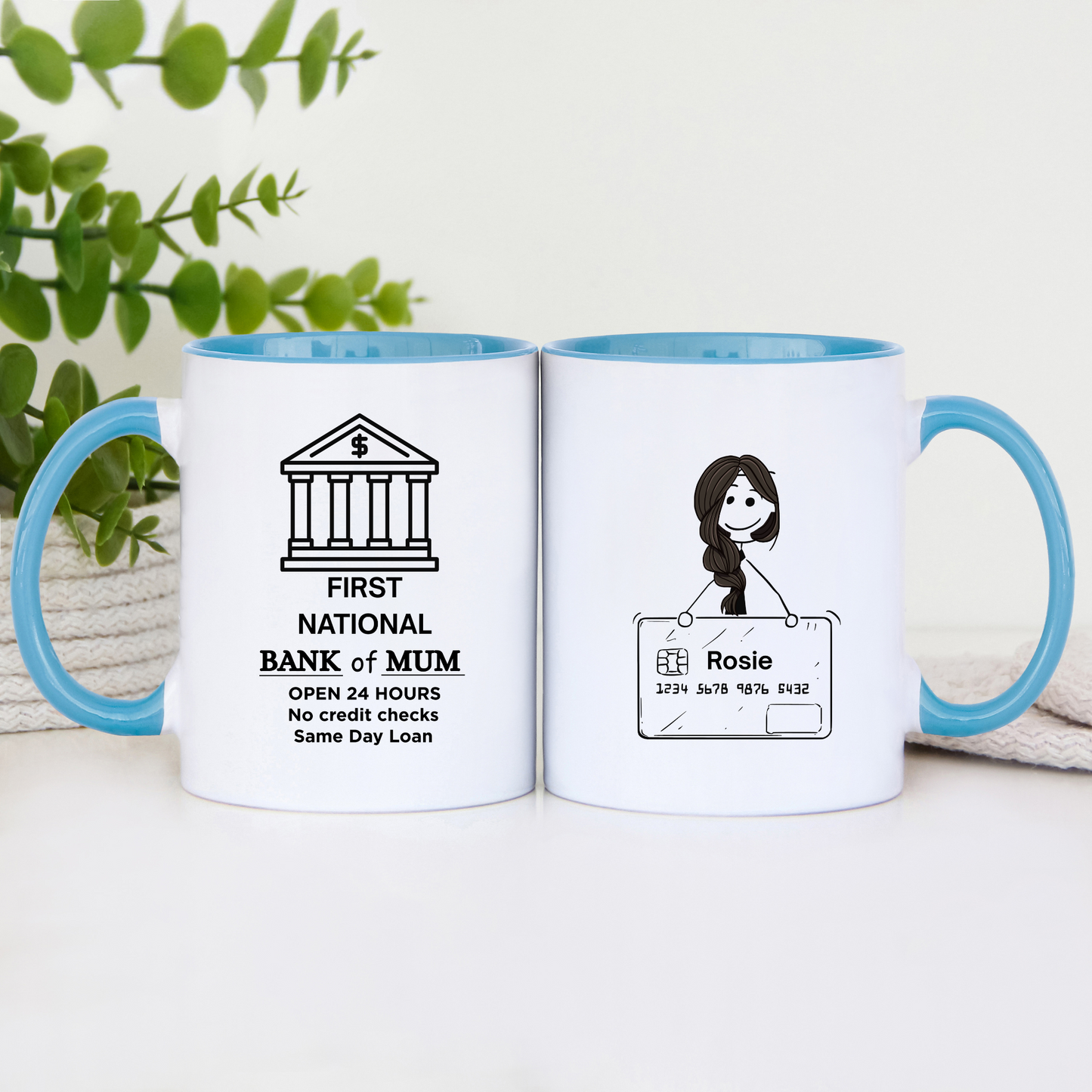 Bank of Mum Mug Funny Mugs for Mum Funny Gift for Mum from the kids