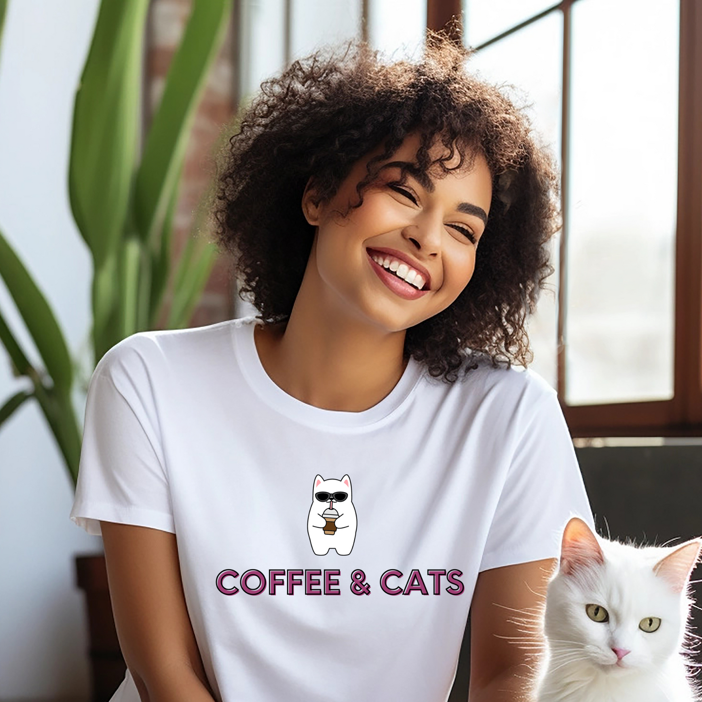 coffee and cats shirt