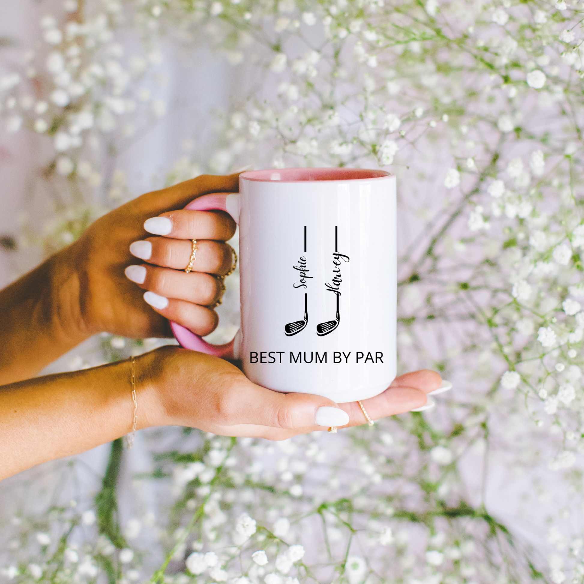 Best Mum by Par Mug. Golfer Mum Mug. Golfer Mum Gift. Custom Gift for Golfer Mum. Personalised Gift for Golfer Mum. Best Mum by Par