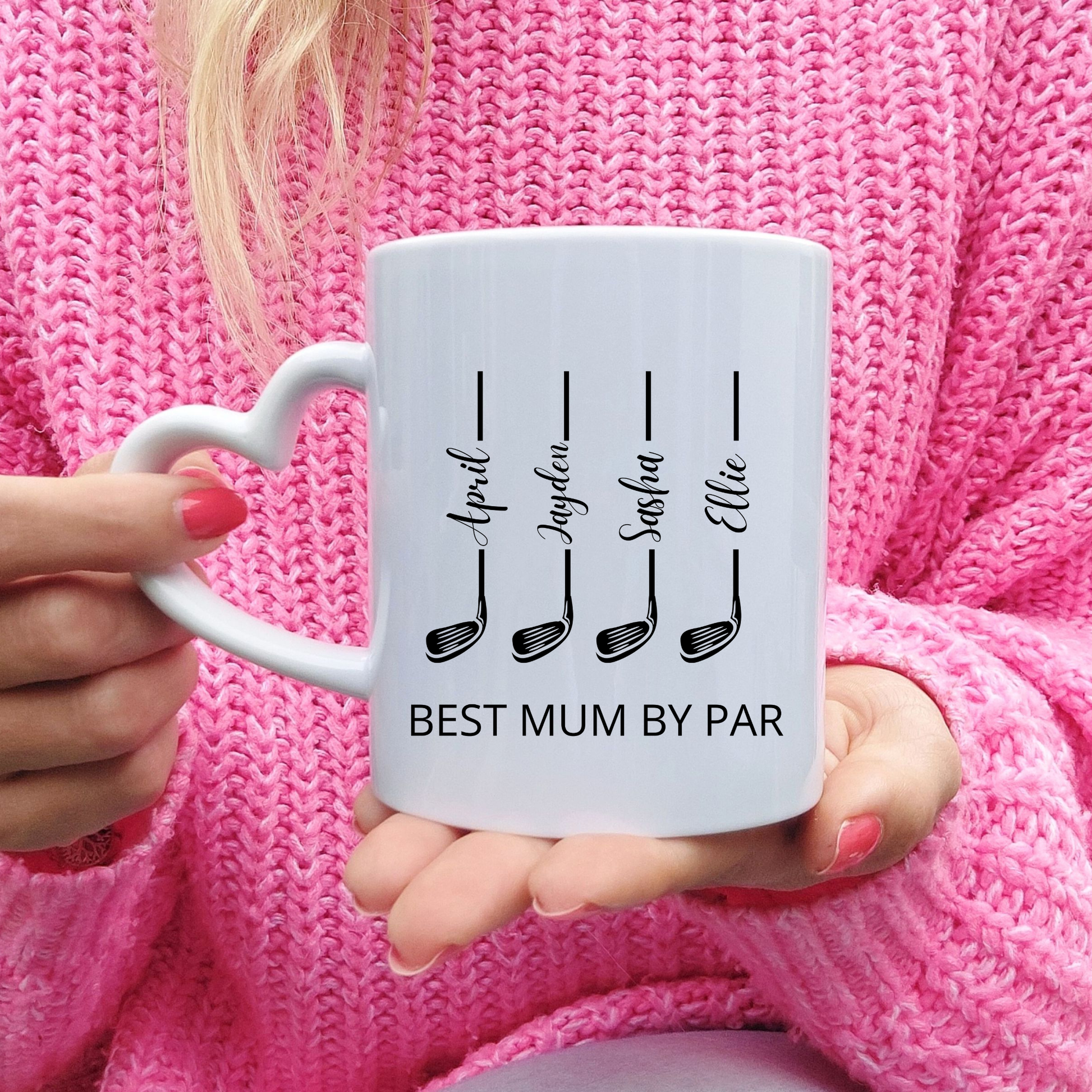 Best Mum by Par Mug. Golfer Mum Mug. Golfer Mum Gift. Custom Gift for Golfer Mum. Personalised Gift for Golfer Mum. Best Mum by Par