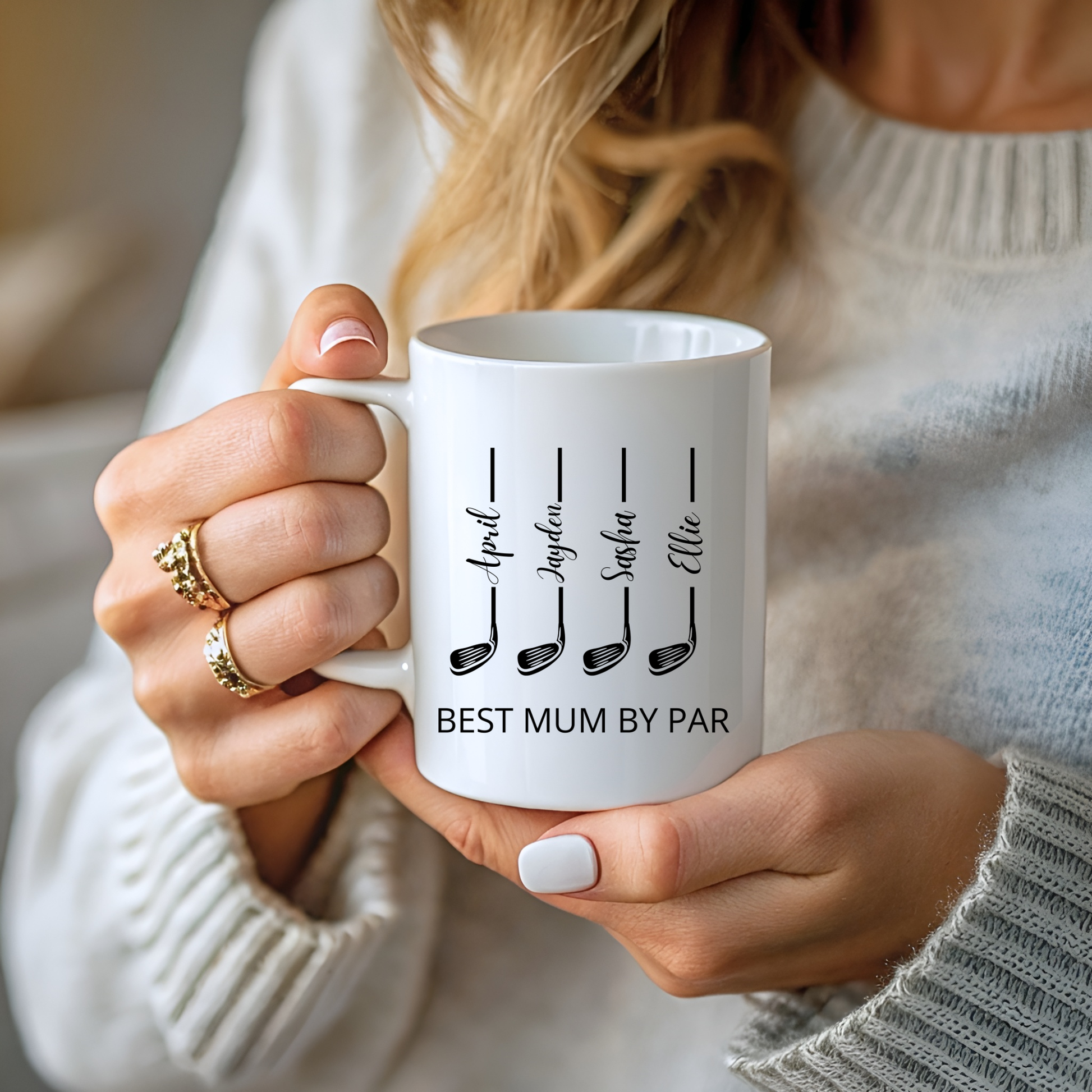 Best Mum by Par Mug. Golfer Mum Mug. Golfer Mum Gift. Custom Gift for Golfer Mum. Personalised Gift for Golfer Mum. Best Mum by Par