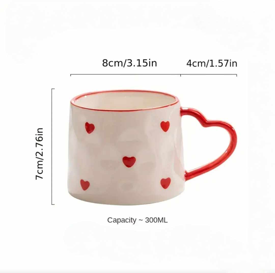 red hearts mug