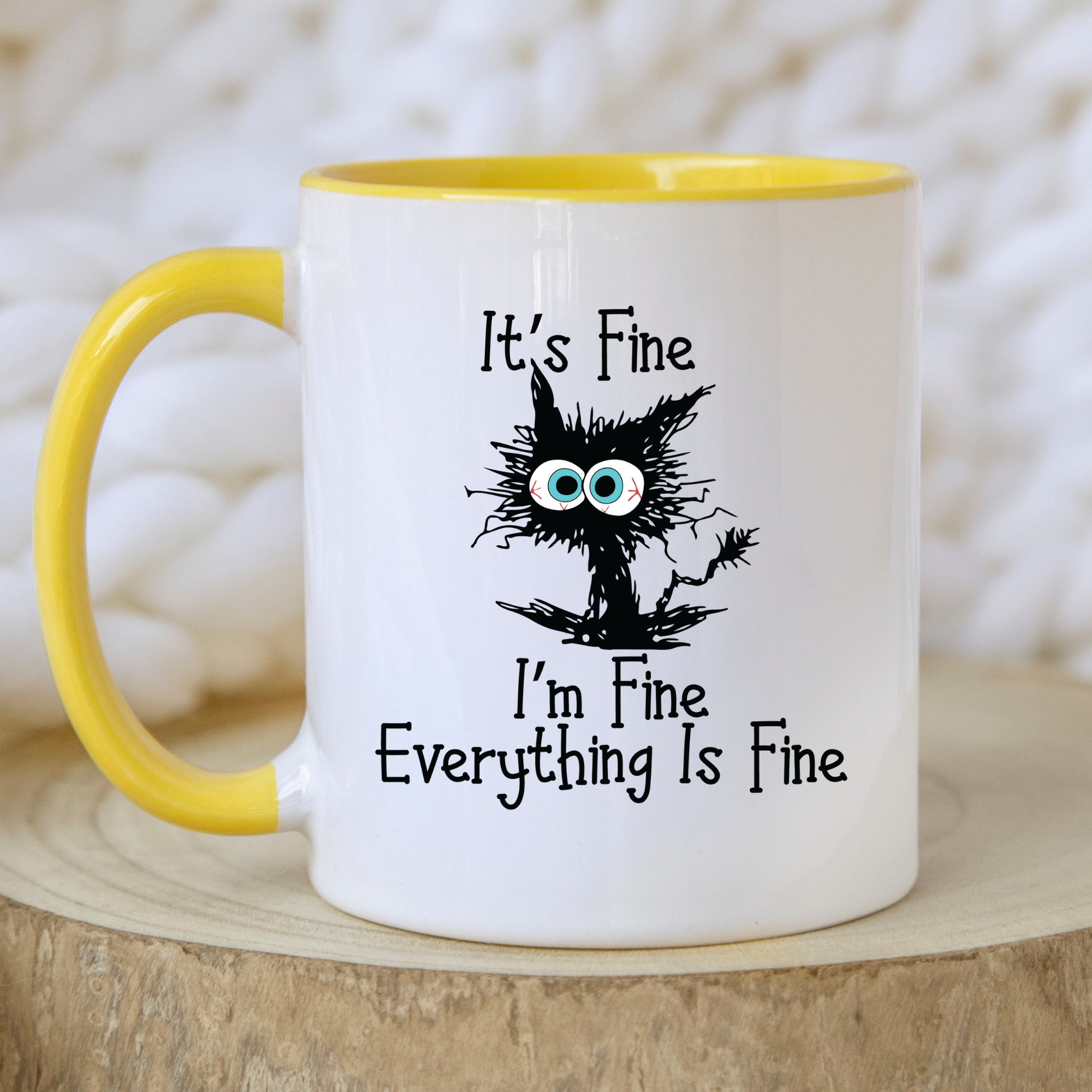 Cat meme mug It's fine I'm fine everything is fine Cat Meme mug
