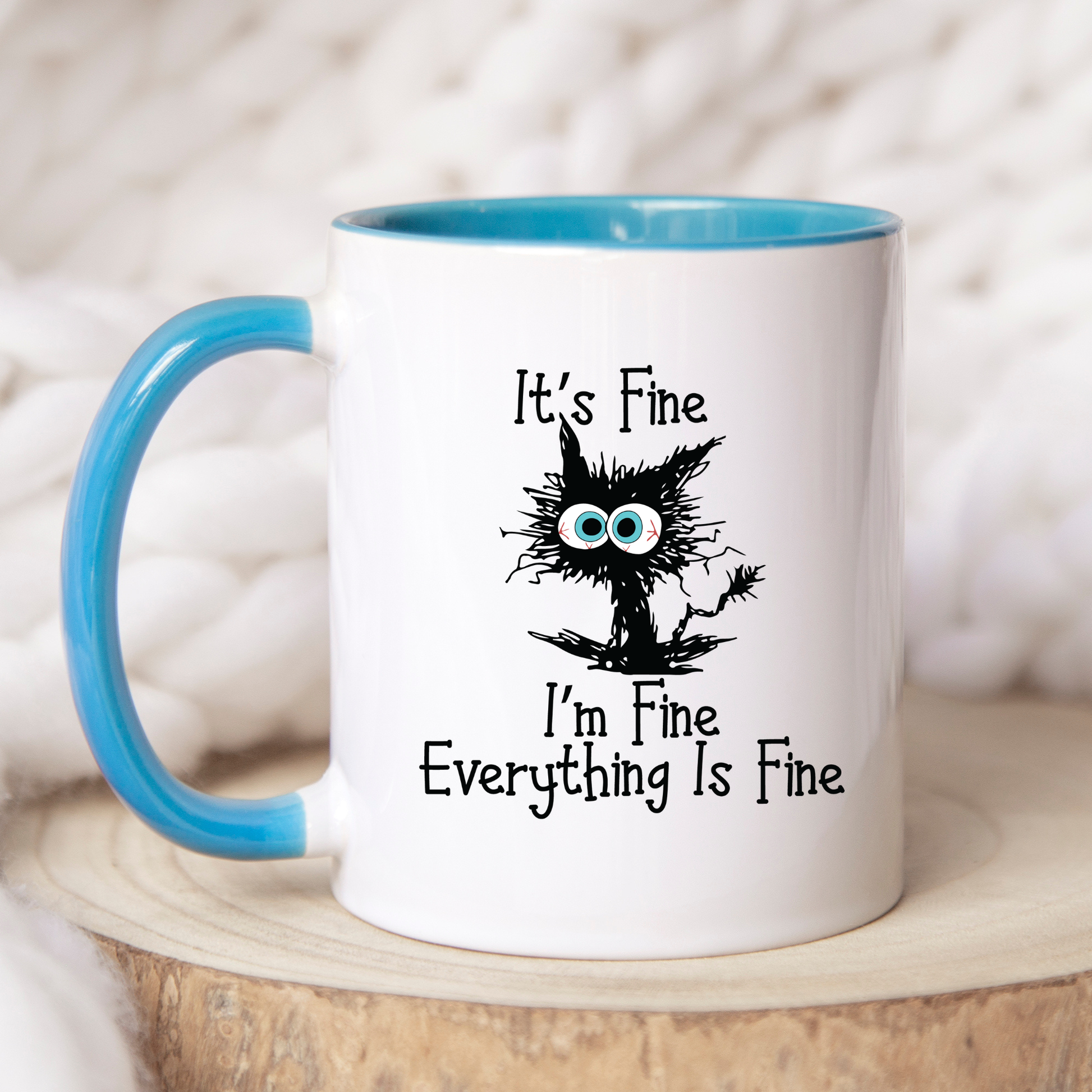 Cat meme mug It's fine I'm fine everything is fine Cat Meme mug