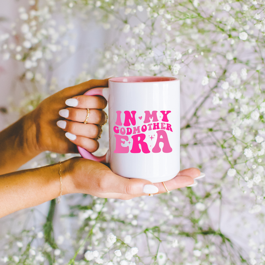 Godmother Mug. Personalised In My Godmother Era Mug. Custom Godmother Mug
