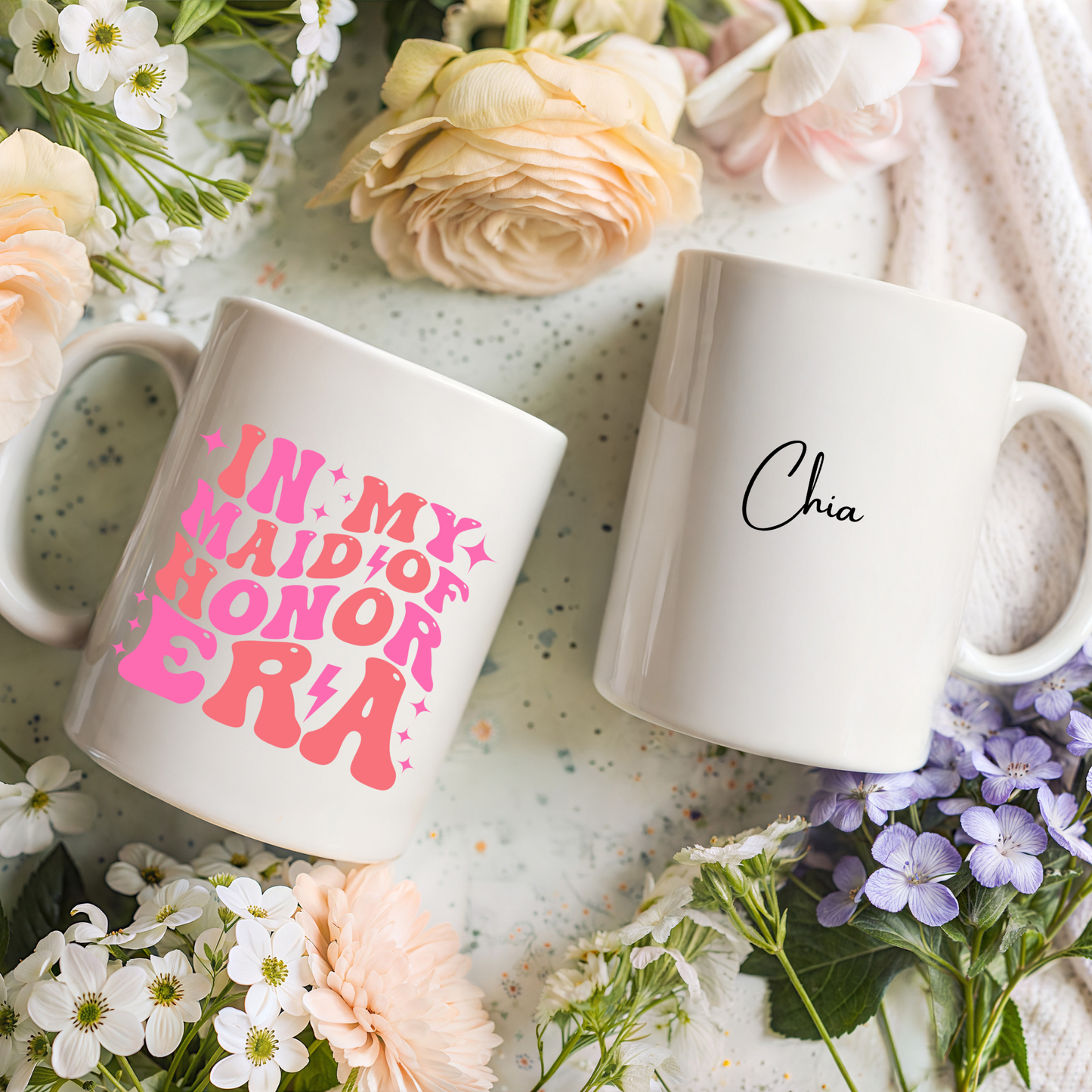In My Maid of Honour Era Mug. Personalised Maid of Honour Mug. Custom Gift for Maid of Honour