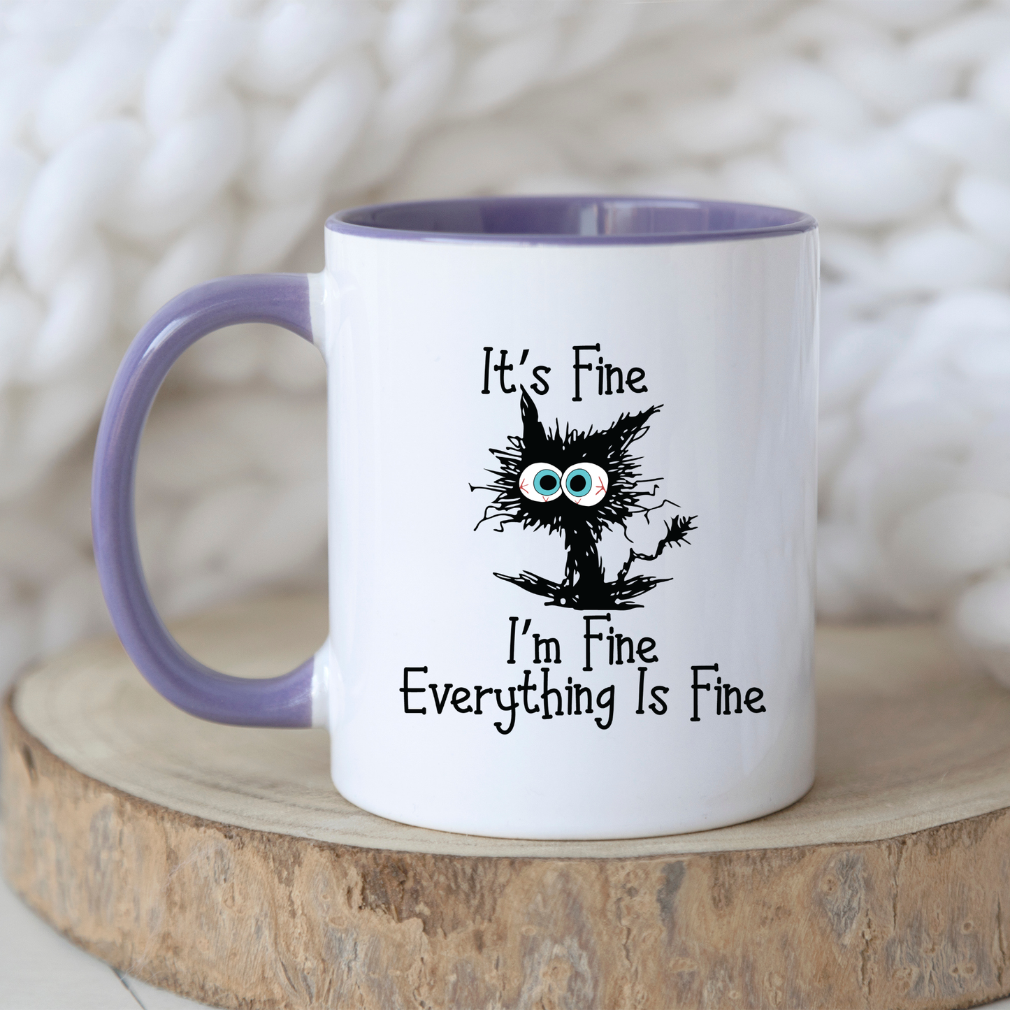 Cat meme mug It's fine I'm fine everything is fine Cat Meme mug