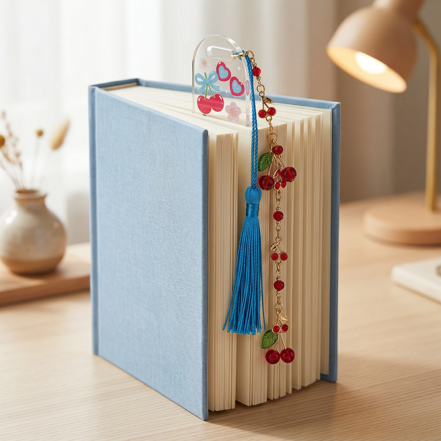 cherry dessert bookmark