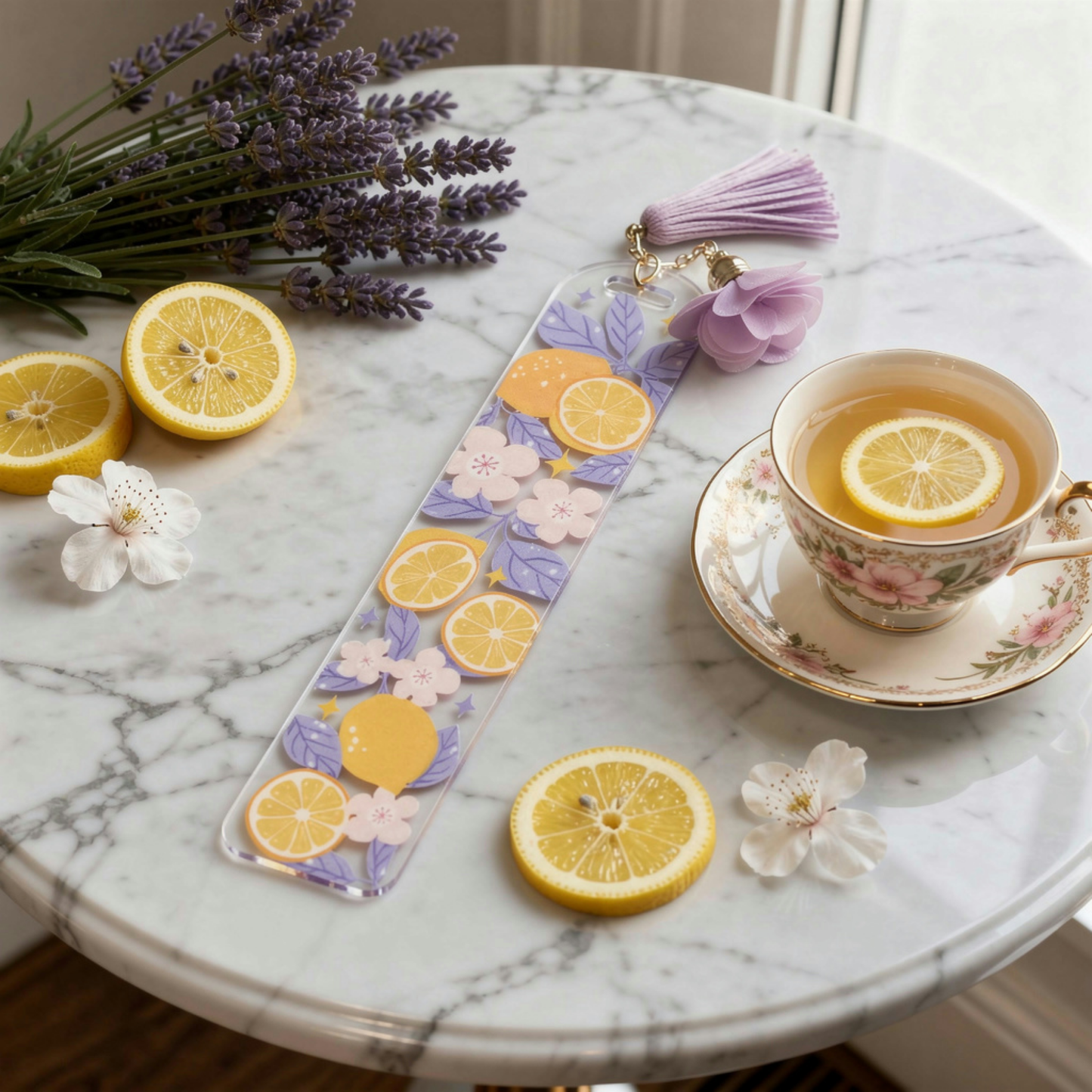 Lavender Lemon Bookmark. Tea Lover Gift. Lavender & Lemon Bookmark. Lavender Tea Bookmark. Lemon Bookmark. Lavender Bookmark Lavender