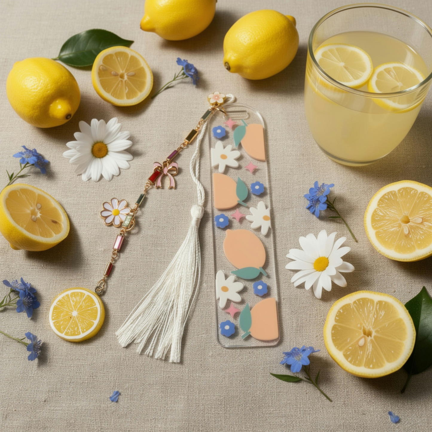 Lemon Daisy Bookmark. Lemon Lover Bookmark. Lemon Bookmark. Daisy Bookmark. Fresh Lemon Bookmark. Lemon & Daisy Bookmark