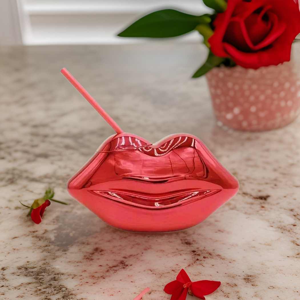 lip shape drinks bottle