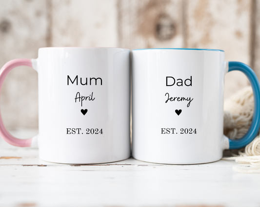 Mum and Dad Mug Set