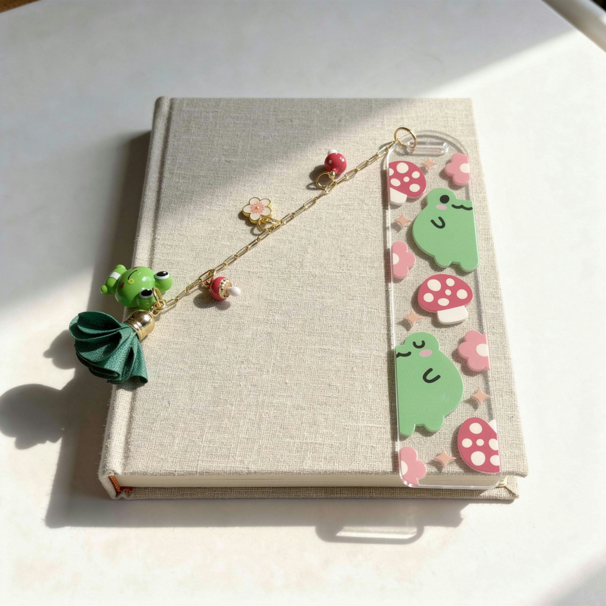 Whimsical Frog Bookmark. Frog Bookmark. Kawaii Frog Bookmark. Frog Lover Bookmark. Frog & Mushroom Bookmark. Frog Lover Gift