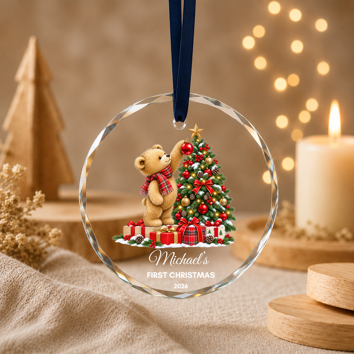 Baby’s First Christmas Ornament Personalised Acrylic Baby Christmas Ornament 2026 Custom Name Baby Boy Girl First Christmas Keepsake Gift