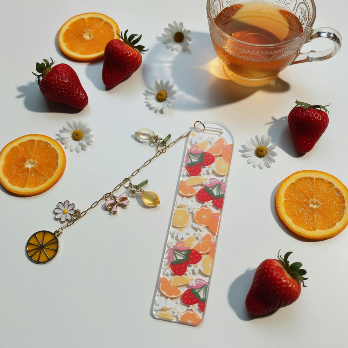 Strawberry Orange Bookmark. Orange Lemon Strawberry Bookmark. Orange & Strawberries Bookmark. Strawberry Lover Bookmark. Fruits Bookmark