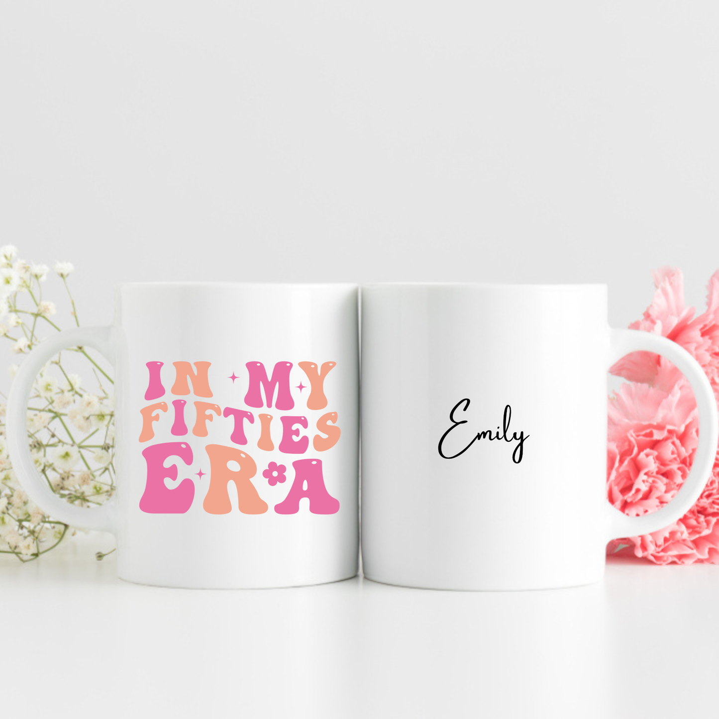 In My Fifties Era Mug. Custom 50's Mug. Personalised 50's Mug. 50th Birthday Gift. Personalised 50th Birthday Gift. Milestone Birthday Gift