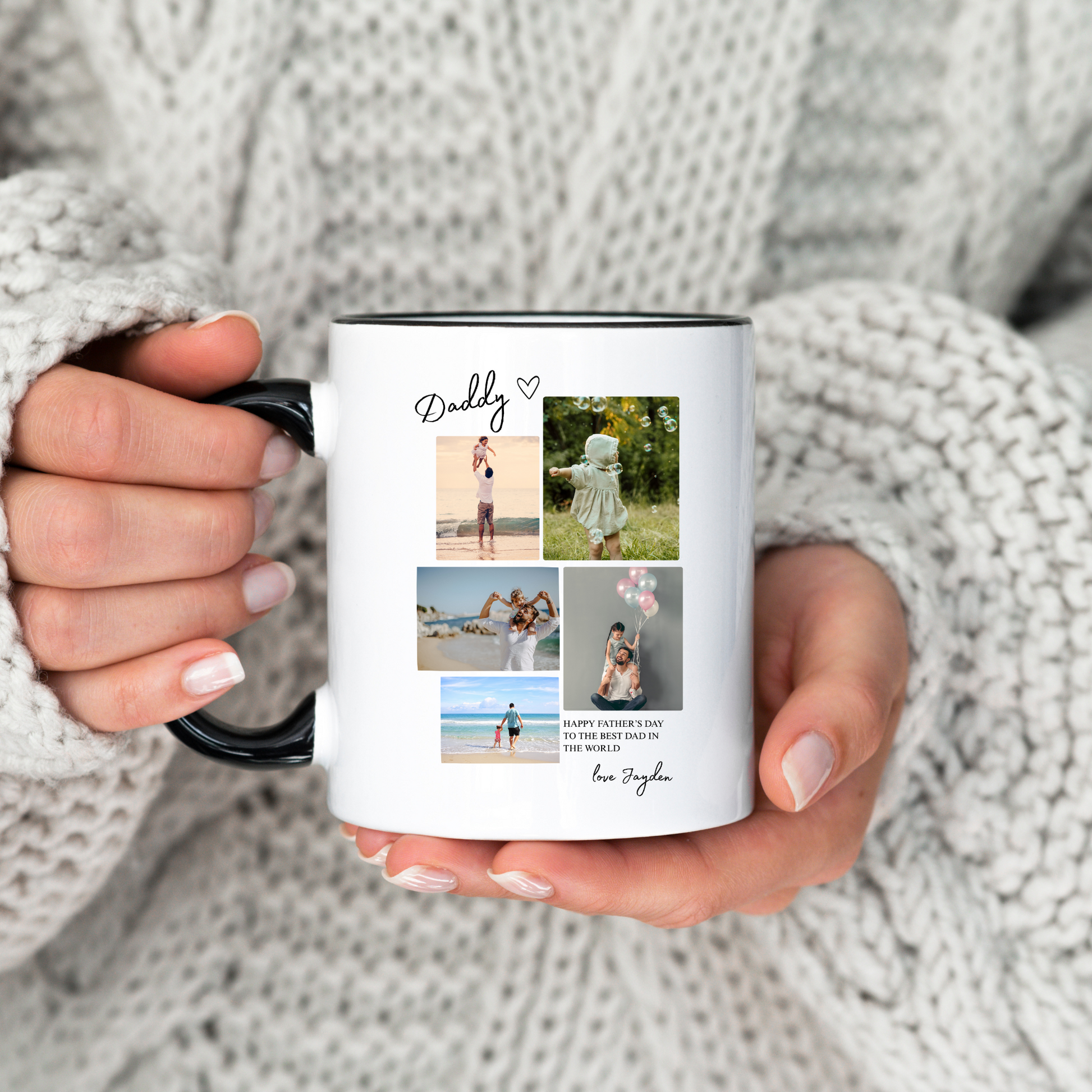 Daddy Mug with Photos. Dad Mug with photos. Photo Mug for Dad