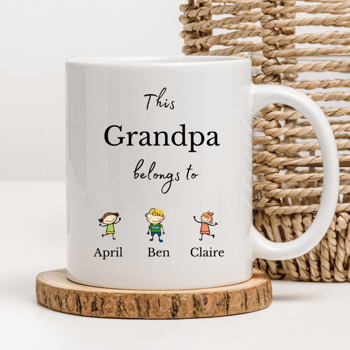 Grandpa Mug with Grandkids Names