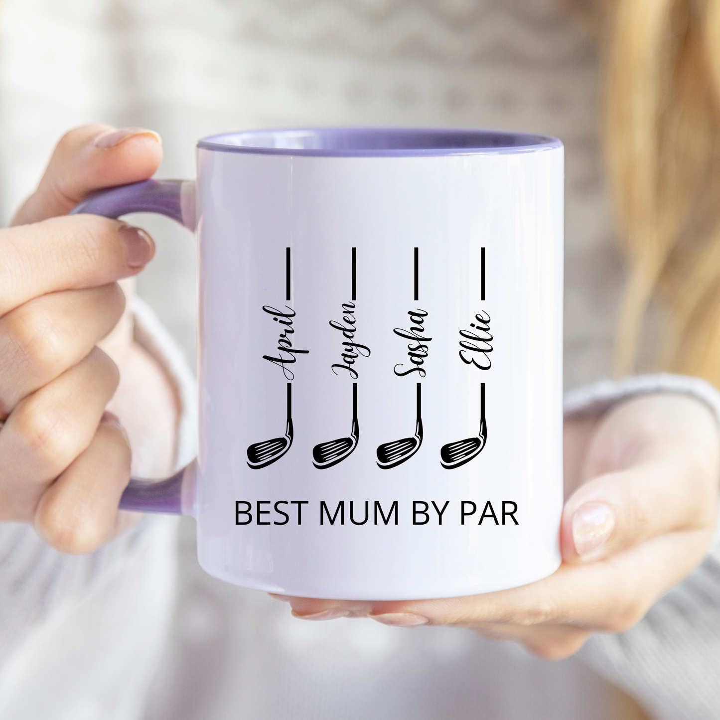 Best Mum by Par Mug. Golfer Mum Mug. Golfer Mum Gift. Custom Gift for Golfer Mum. Personalised Gift for Golfer Mum. Best Mum by Par