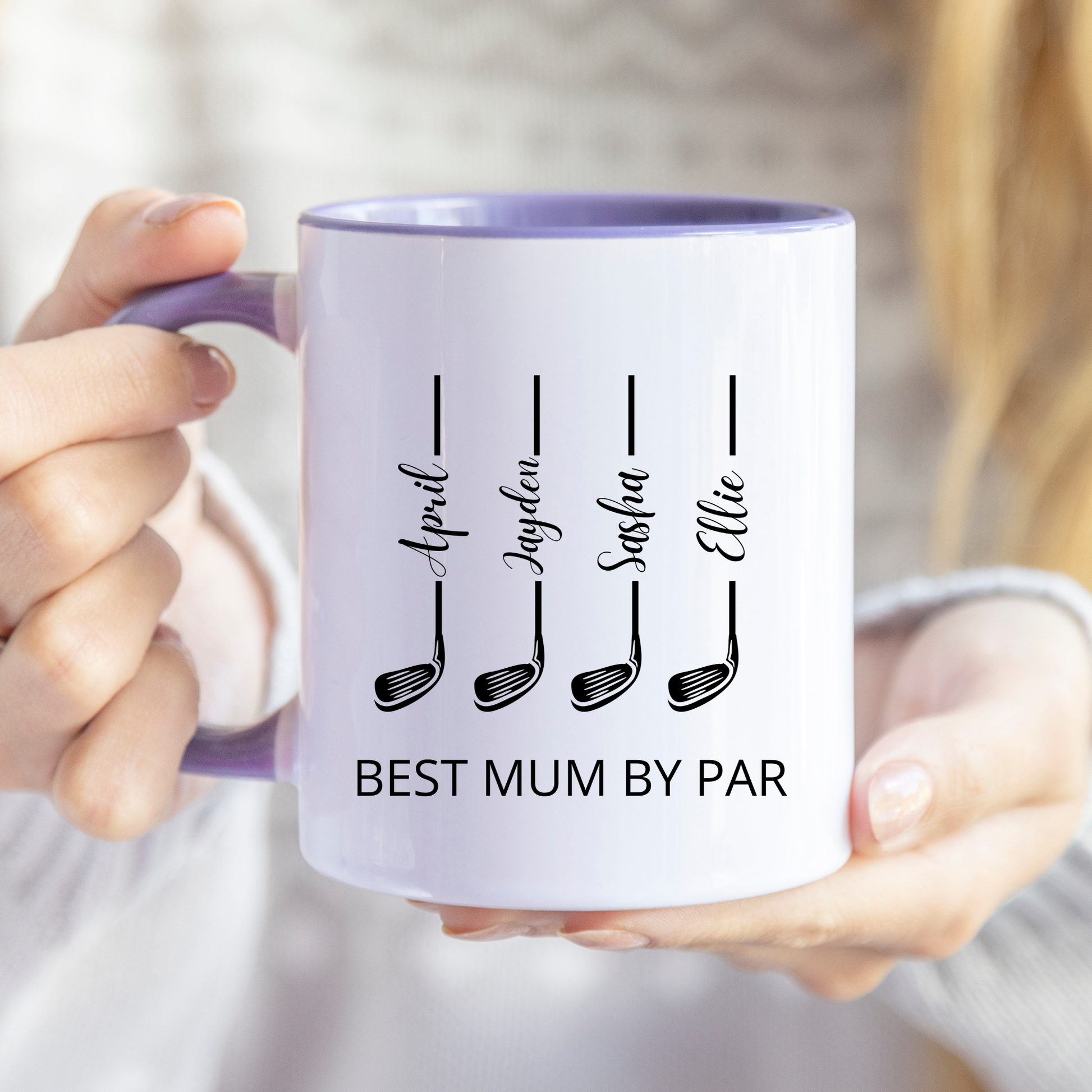 Best Mum by Par Mug. Golfer Mum Mug. Golfer Mum Gift. Custom Gift for Golfer Mum. Personalised Gift for Golfer Mum. Best Mum by Par