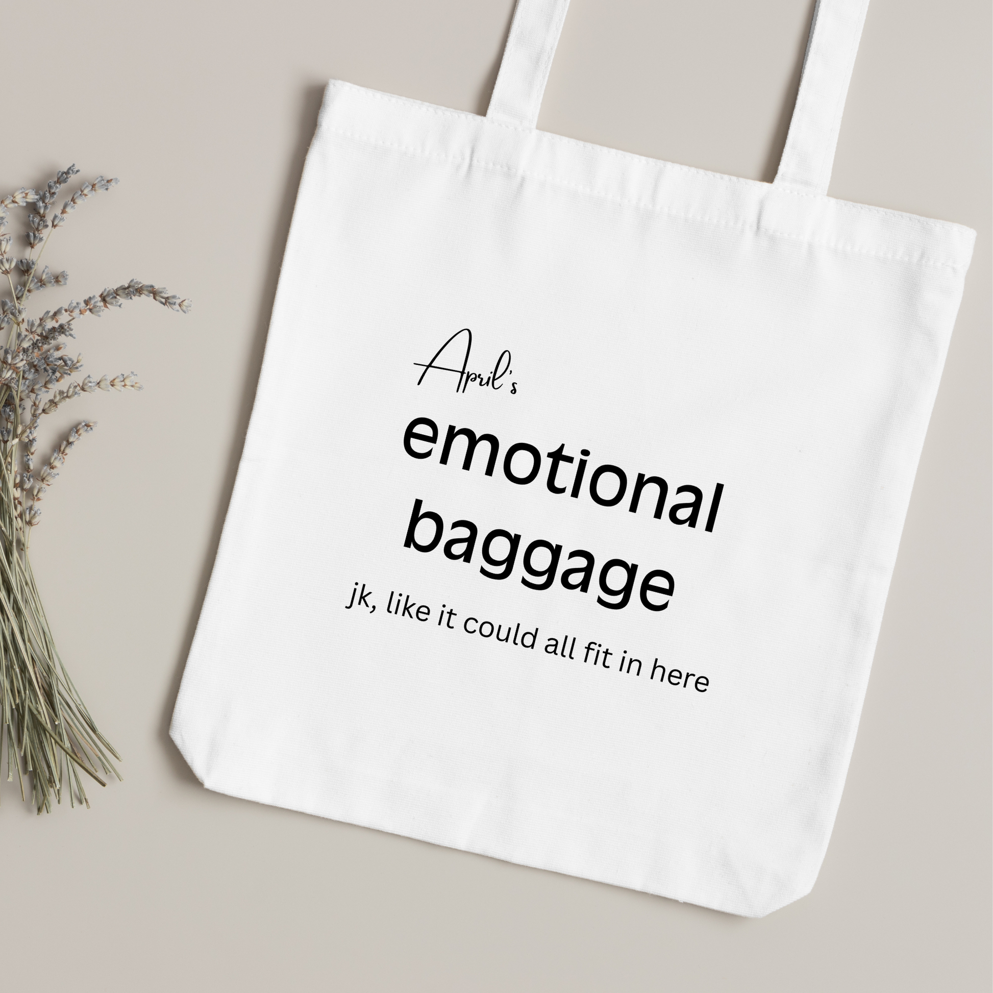 Funny Gifts Emotional Baggage Tote Bag