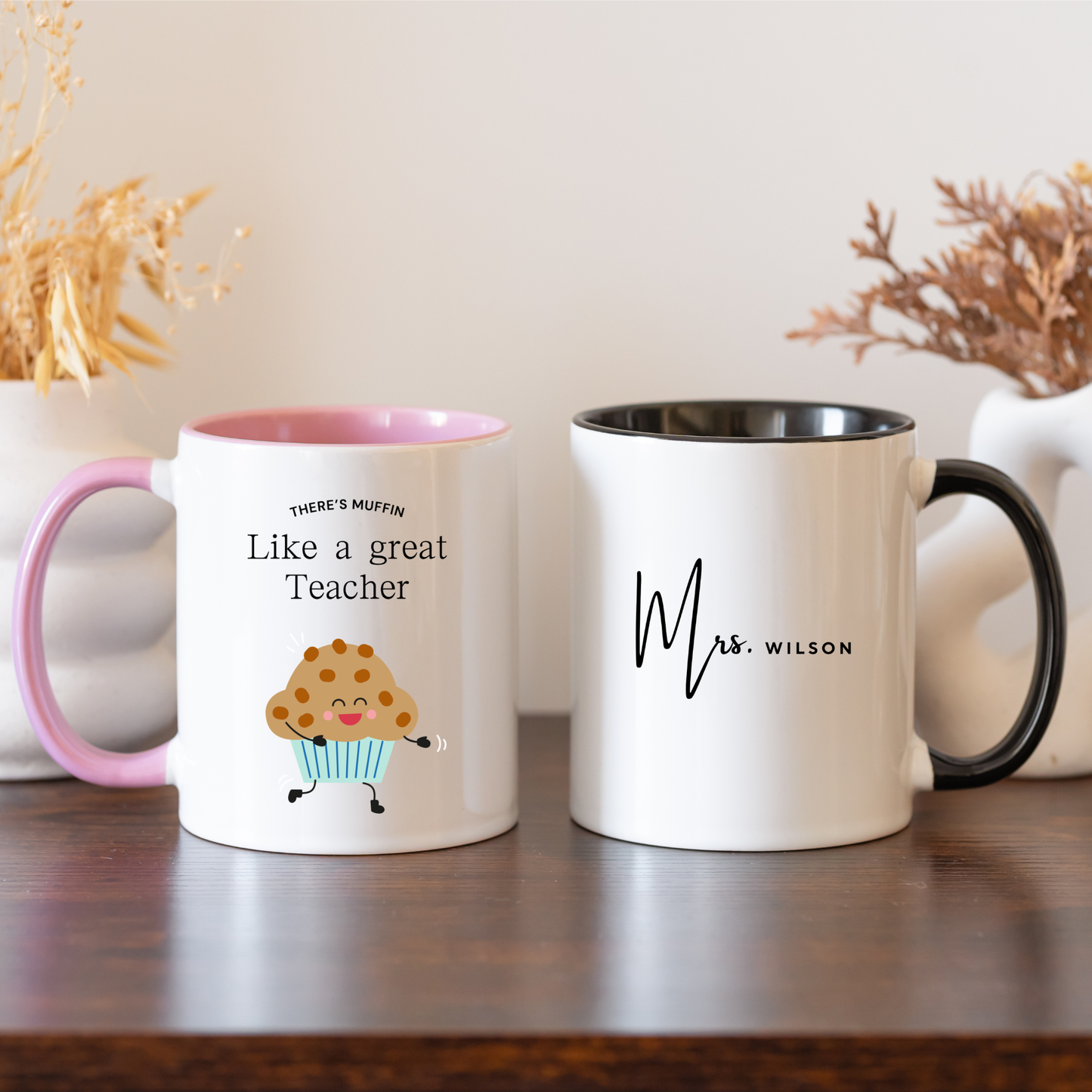 Personalised Teacher Mug There’s Muffin Like a Great Teacher. Custom Name Teacher Gift. Teacher Mug. Mugs for Teacher. Gifts for Teacher Mug