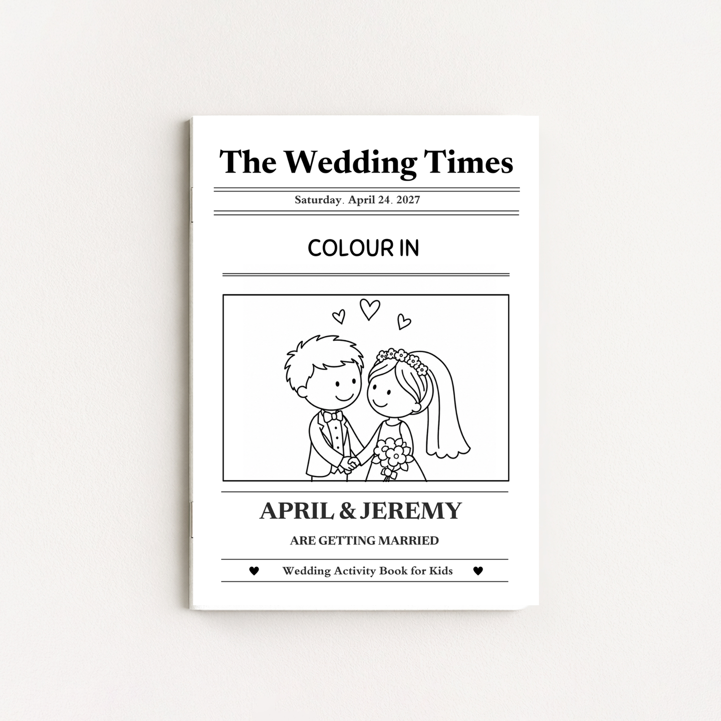 Kids Wedding Day Activity Book