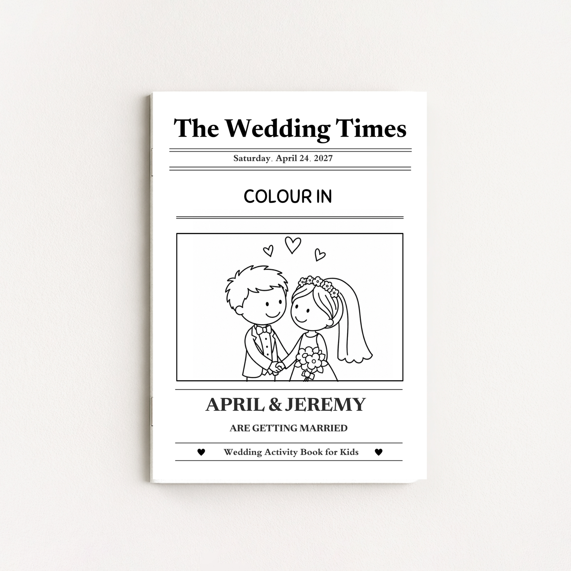 Kids Wedding Day Activity Book