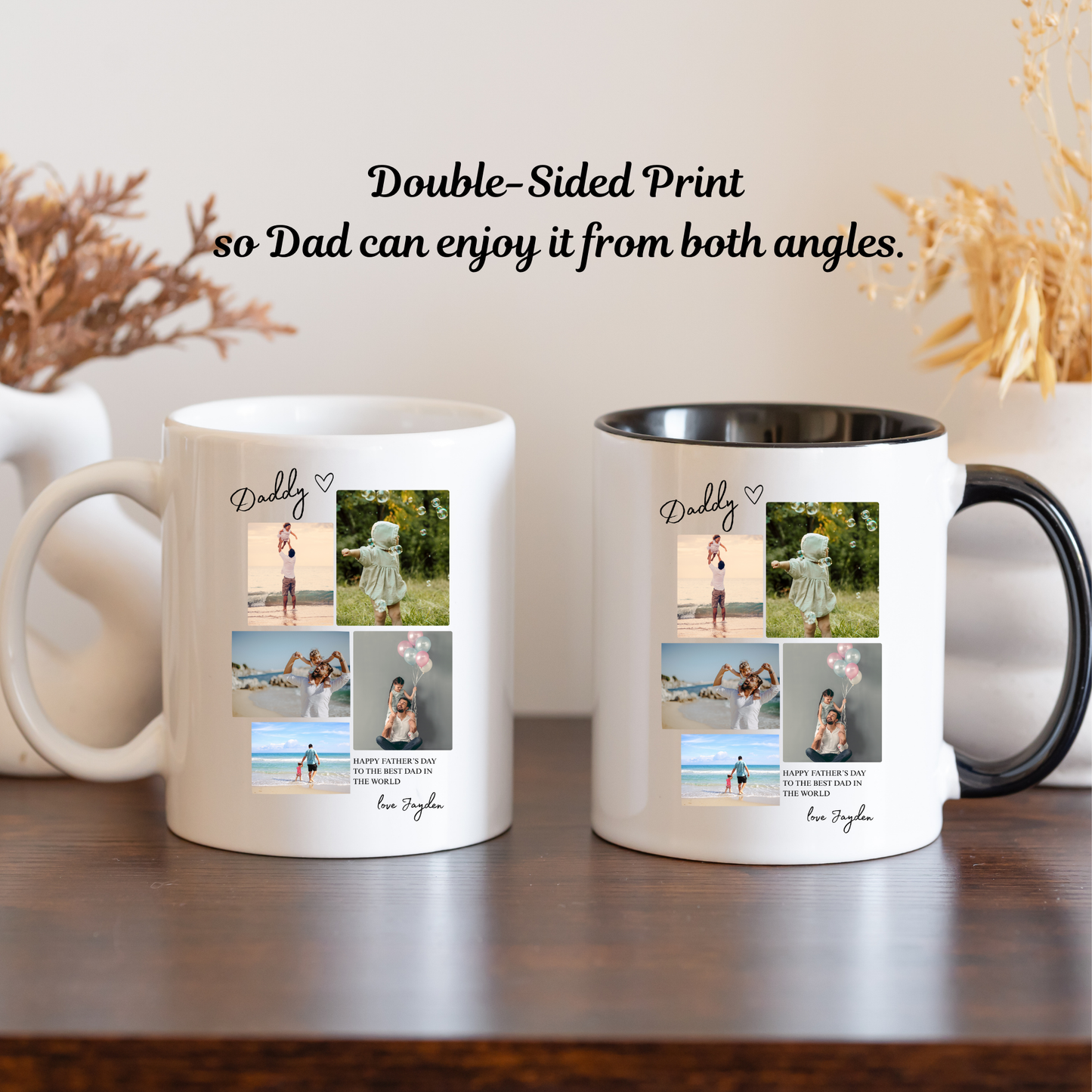 Daddy Mug with Photos. Dad Mug with photos. Photo Mug for Dad