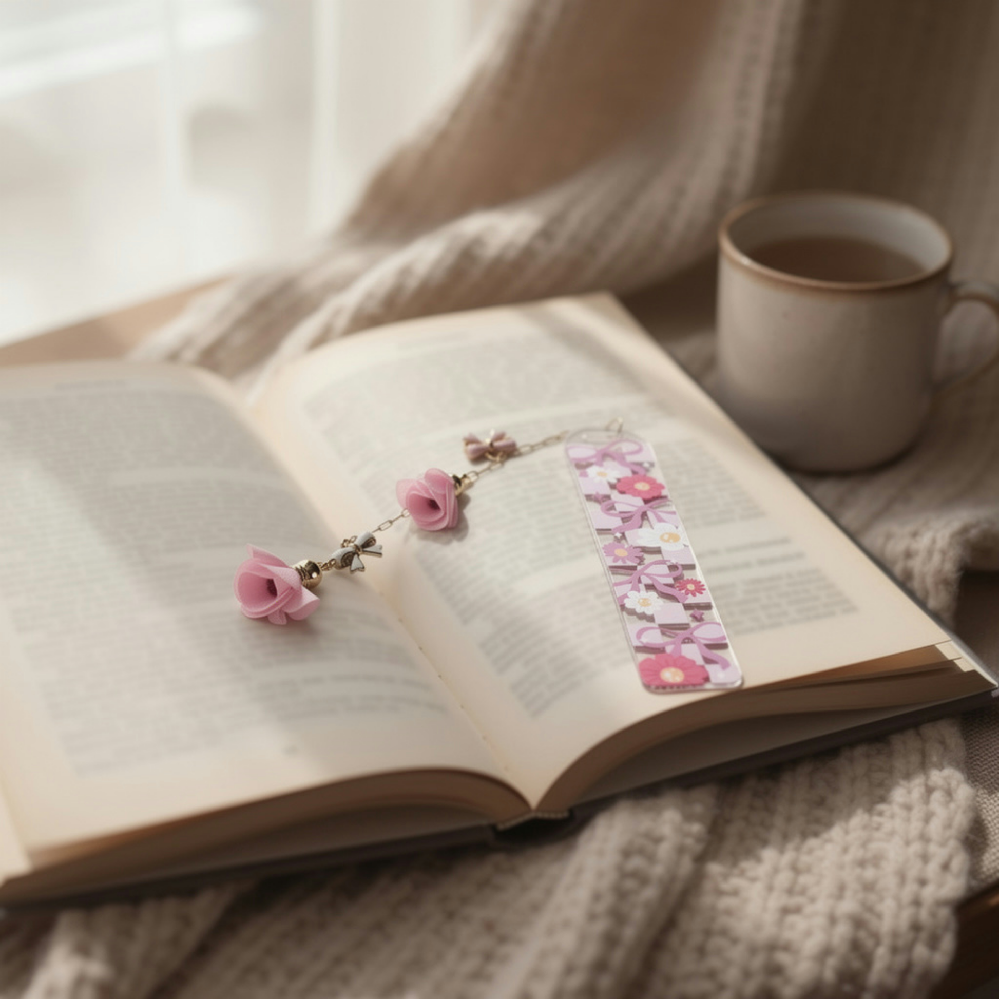 pink bows and flowers bookmarks australia