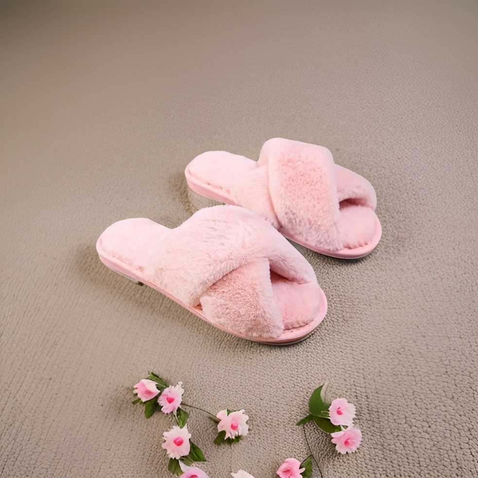 Pink Fluffy Slippers