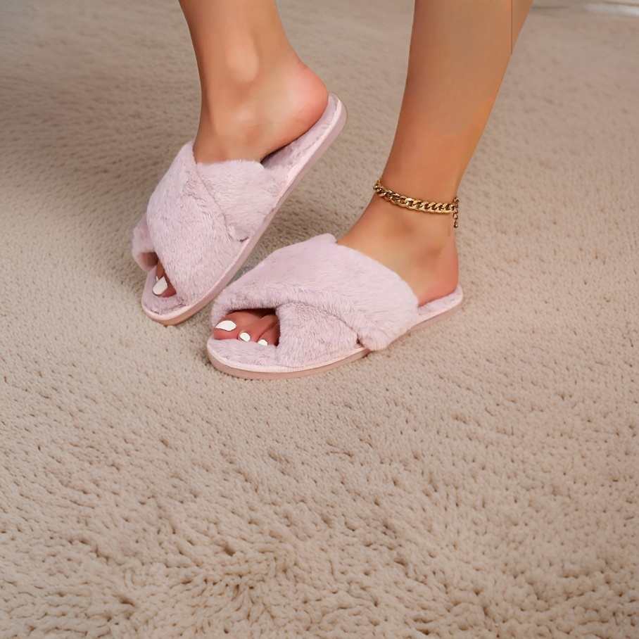 Pink Fluffy Slippers