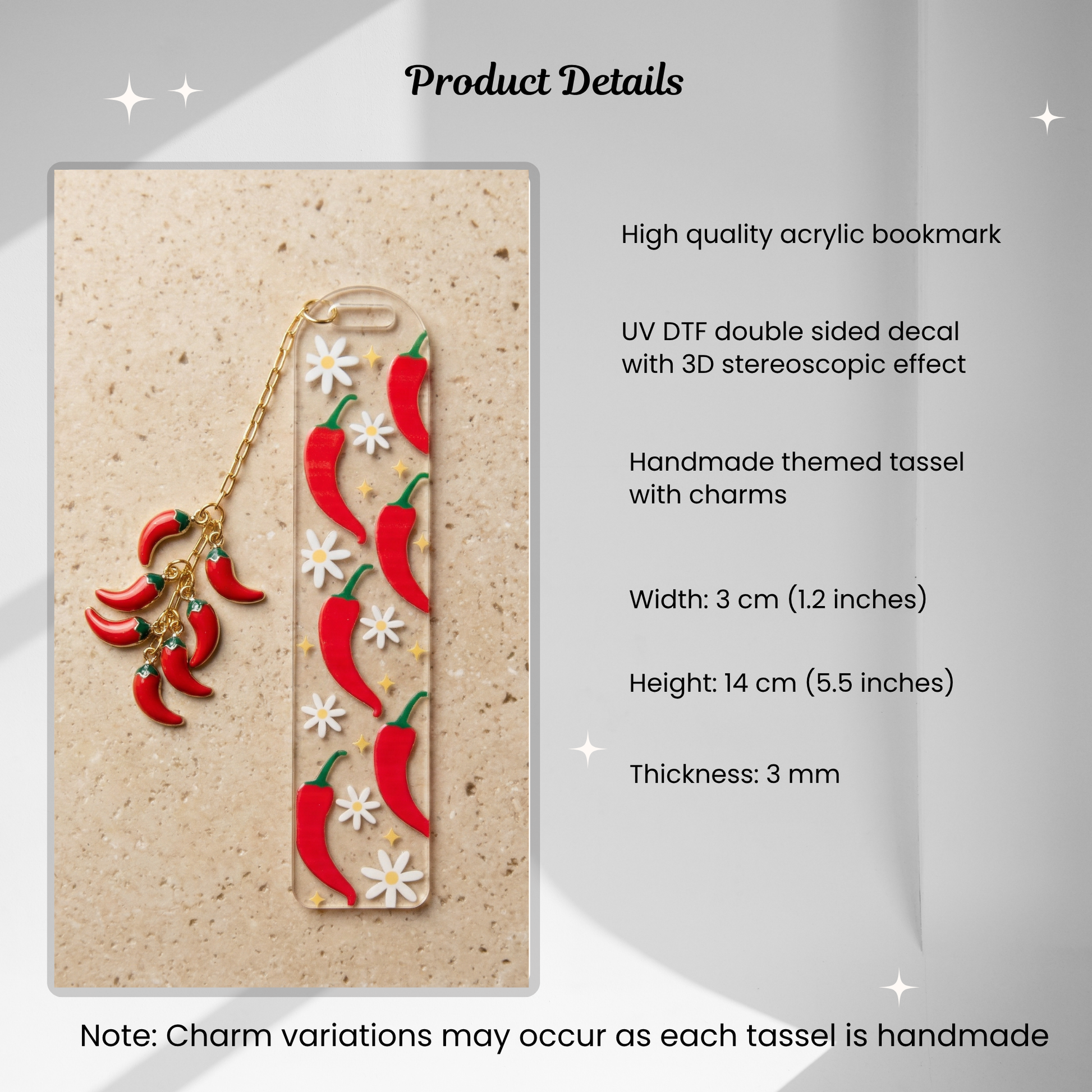product details for Chilli Bookmark