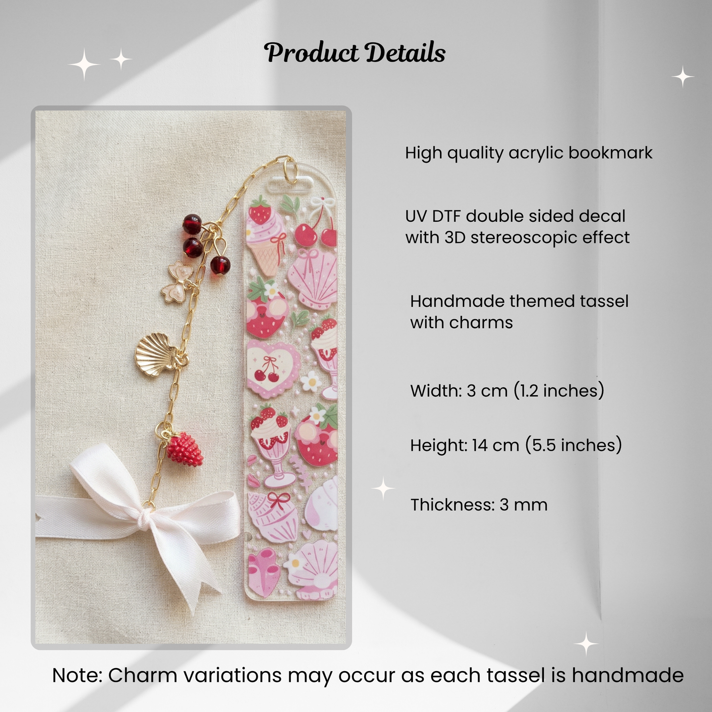Strawberry Dessert Bookmark