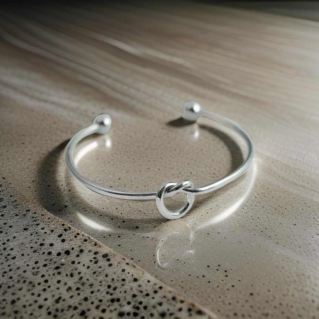 silver knot bracelet