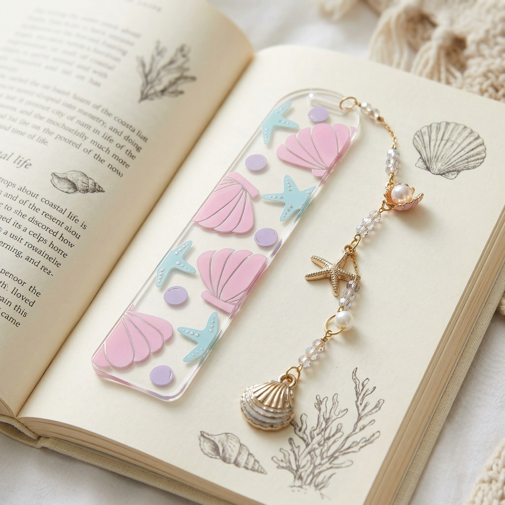 beach themed bookmark