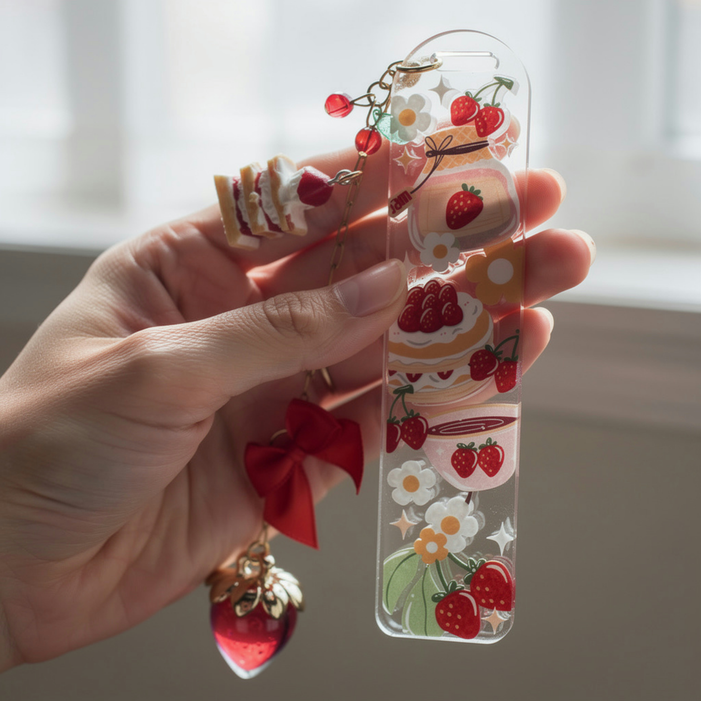 Strawberry Cake Bookmark. Strawberry Dessert Bookmark. Strawberry Jam Bookmark. Strawberry Cake Lover Bookmark. Strawberry Sweets Bookmark
