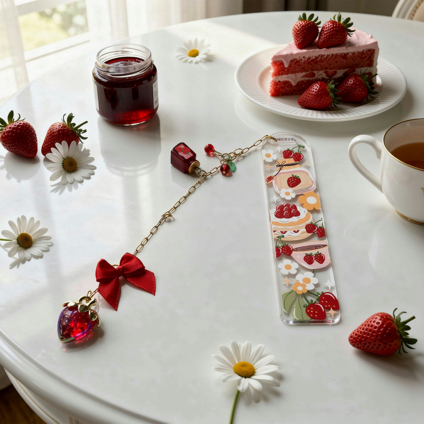 Strawberry Cake Bookmark. Strawberry Dessert Bookmark. Strawberry Jam Bookmark. Strawberry Cake Lover Bookmark. Strawberry Sweets Bookmark