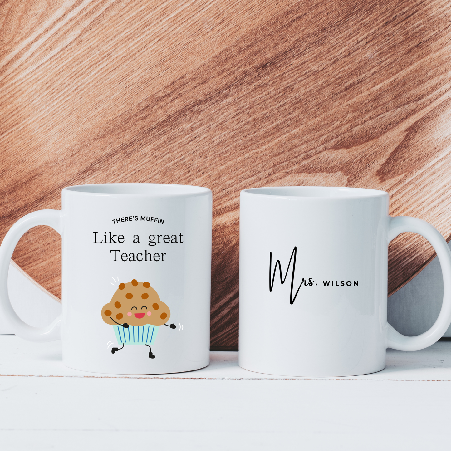 Personalised Teacher Mug There’s Muffin Like a Great Teacher. Custom Name Teacher Gift. Teacher Mug. Mugs for Teacher. Gifts for Teacher Mug