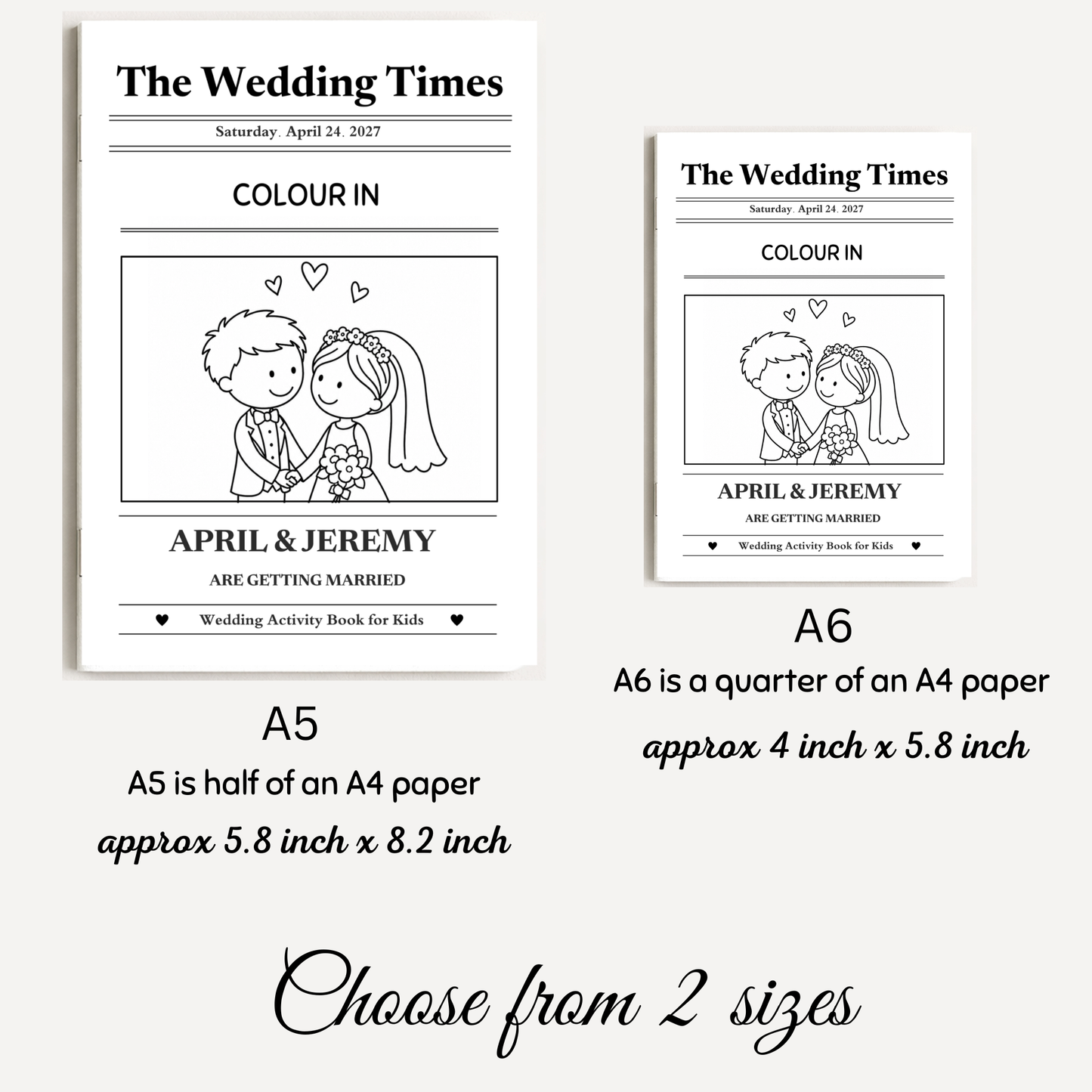 Kids Wedding Day Activity Book
