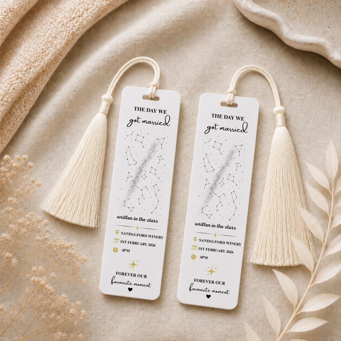 Personalised Star Alignment Bookmark. Custom Constellation Bookmark. Written In The Stars, Acrylic Bookmark, Custom Gift for Book lover