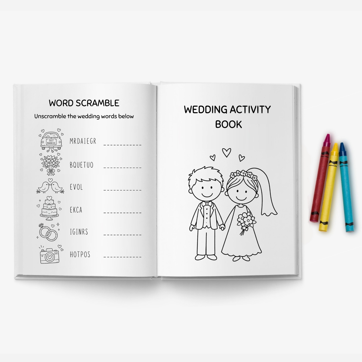 Kids Wedding Day Activity Book