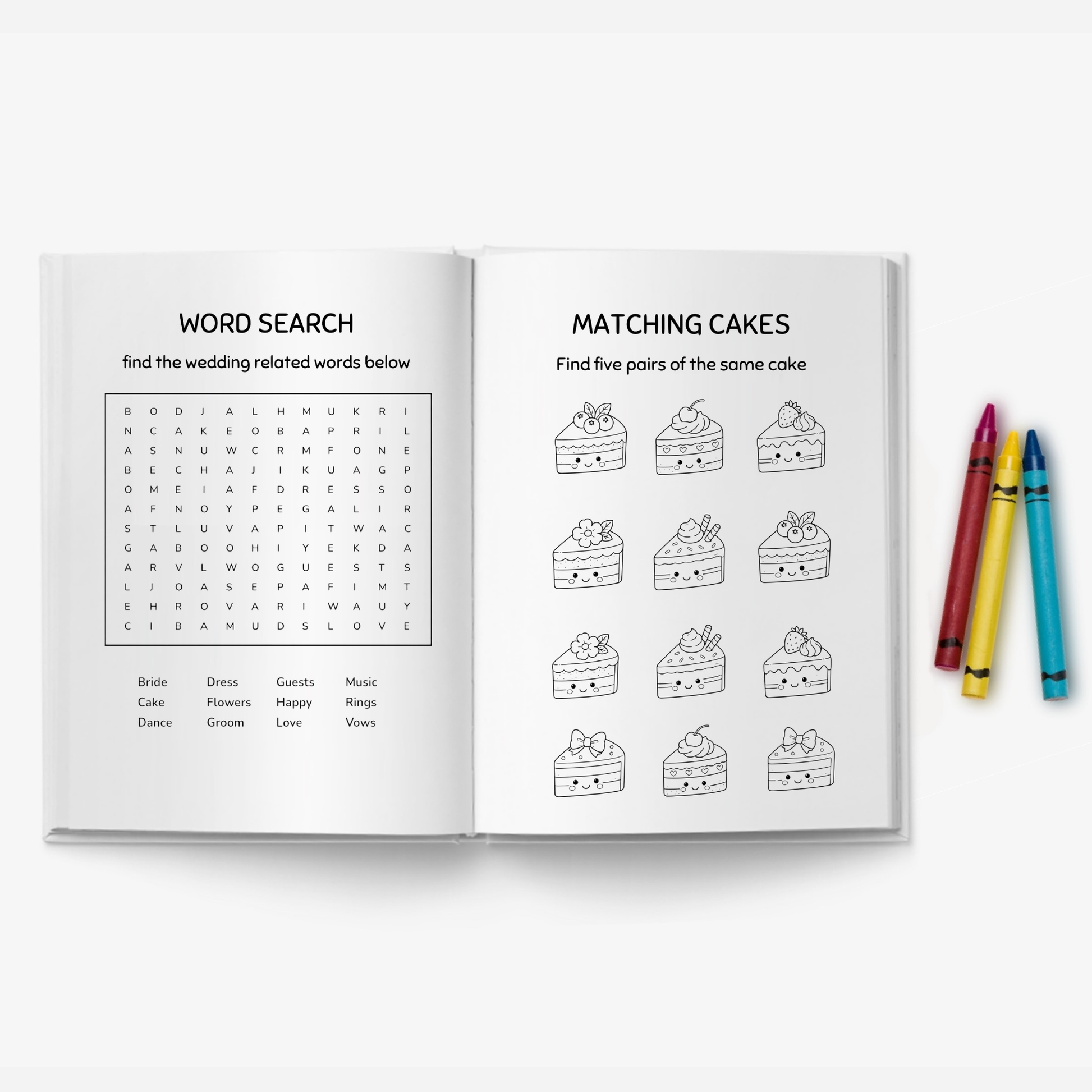 Kids Wedding Day Activity Book